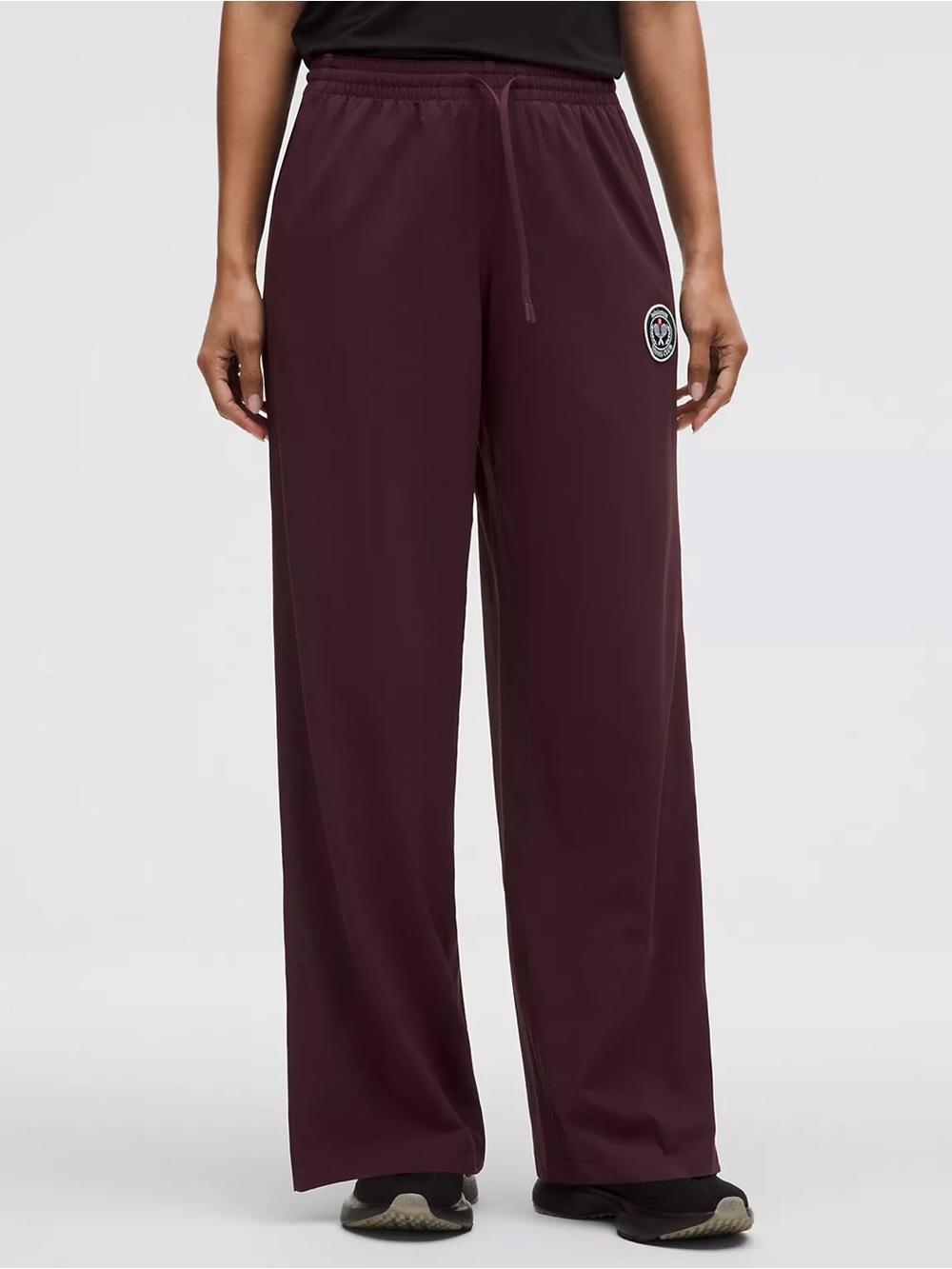 lululemon Court Rival Wide Leg Tennis Track Pants Burgundy 14